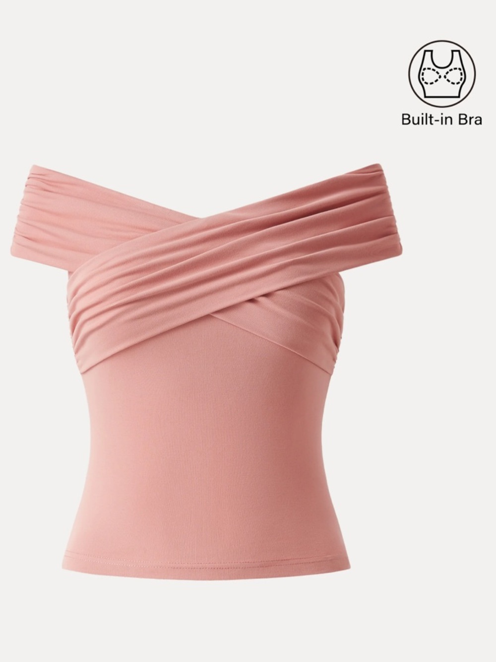 OGL | Eco-SkinKiss®
Criss Cross Off Shoulder New Airy Bra Top Pink | Large New